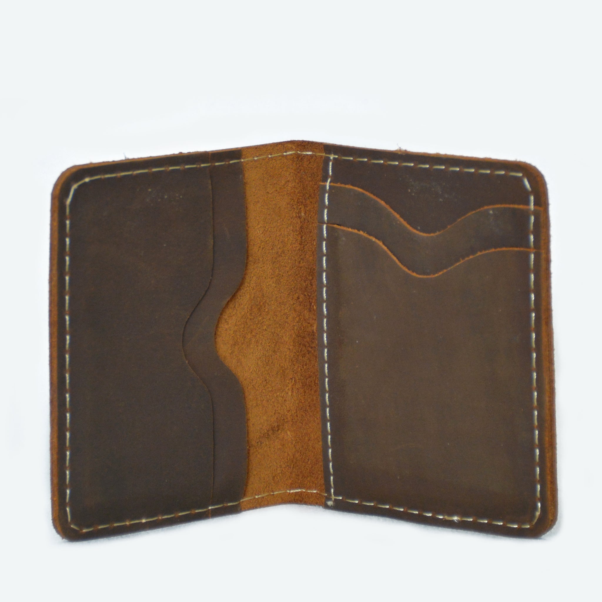 Minimalist Crazy Horse Leather Card Holder / Slim Wallet for Men