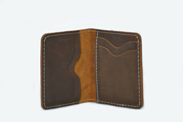 Minimalist Crazy Horse Leather Card Holder / Slim Wallet for Men