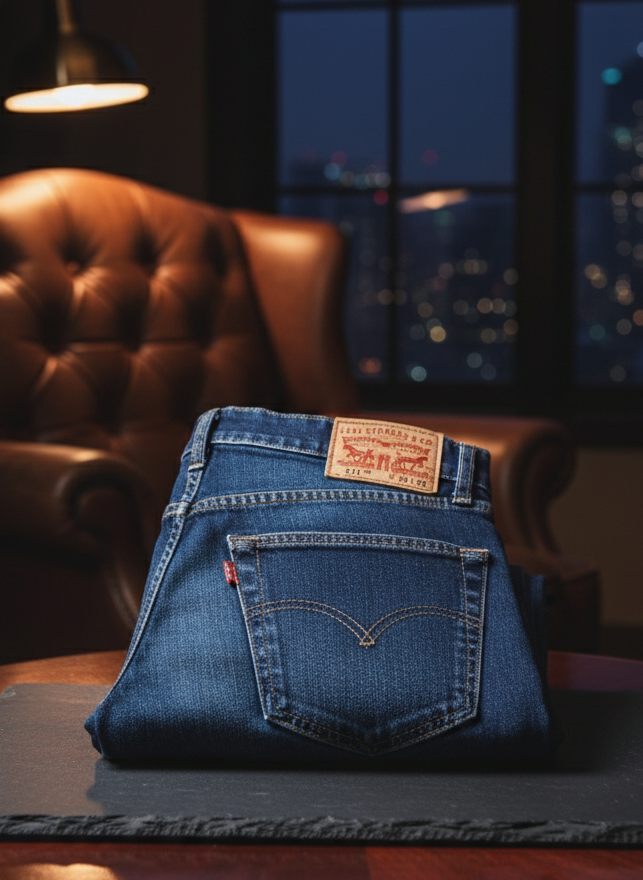 Levi's 511 Slim Fit Jeans Men's – Dark Wash Blue Denim with Stretch