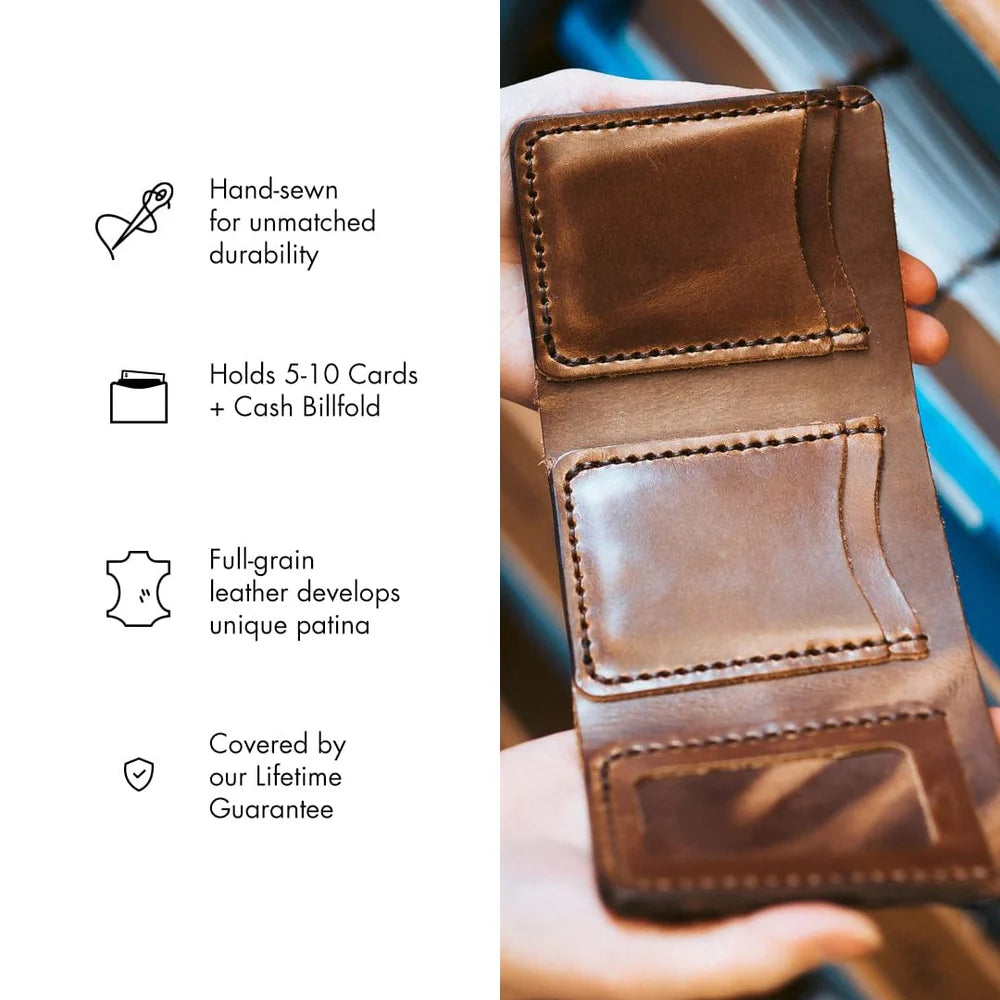 Men's Classic Tri-Fold Leather Wallet with ID Window | Multiple Color's