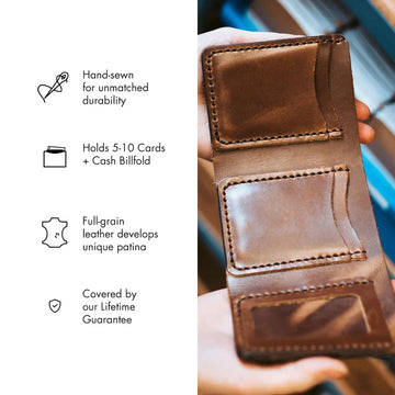 Men's Classic Tri-Fold Leather Wallet with ID Window | Multiple Color's